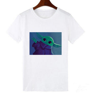 Showtly   The Mandalorian Baby Yoda Sweatshirt Men/Women Star Wars TV Series T shirt 90S Science Fiction Movies Tee Tops