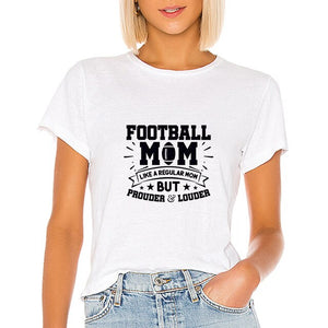 Vintage Spring Summer Football Mom Round Collar Tshirt Plus Size Punk Casual Harajuku T-shirt Graphic Hip Hop Clothes T shirt