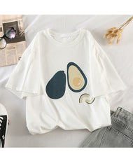 Load image into Gallery viewer, korean kawaii Stripped T Shirt New Fashion Clothes for Women Summer tees Tops embroidery 90's girls Tshirt Harajuku Streetwear
