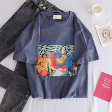 Load image into Gallery viewer, korean kawaii Stripped T Shirt New Fashion Clothes for Women Summer tees Tops embroidery 90's girls Tshirt Harajuku Streetwear
