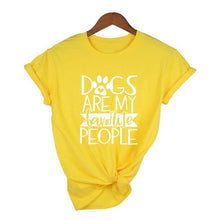 Load image into Gallery viewer, DOGS ARE MY FAVORITE PEOPLE Popular Woman's Graphic Summer Funny Graphic T-Shirt Dog Lover Gift Dog Mom Shirt Pet Lover Tees

