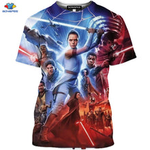 Load image into Gallery viewer, SONSPEE 3D Science Fiction Movie Star Wars T-Shirt  Space War The Rise Of Skywalker T-Shirt  Robot Men Shirt Mask Spaceship Tops
