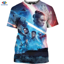Load image into Gallery viewer, SONSPEE 3D Science Fiction Movie Star Wars T-Shirt  Space War The Rise Of Skywalker T-Shirt  Robot Men Shirt Mask Spaceship Tops
