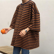 Load image into Gallery viewer, NiceMix T Shirt Women Striped Causal  Tops Tees Harajuku Tshirt Summer Short Sleeve Korean Punk O-neck T-shirt camiseta feminin
