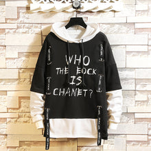 Load image into Gallery viewer, Patchwork Style Autumn Spring 2019 Hoodie Sweatshirt Mens Hip Hop Punk Pullover Streetwear Casual Fashion Clothes
