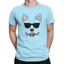 Load image into Gallery viewer, Novelty Cute West Highland White Terrier Dog Face With Sunglasses Westie Lovers Tshirt for Men 100 Percent Cotton T Shirt
