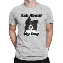 Load image into Gallery viewer, Men T-Shirt Border Collie 100 Percent Cotton Dogs Lover Pet Collies Dog Tshirt Round Neck Clothes Oversized
