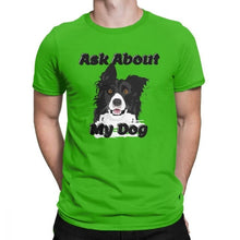 Load image into Gallery viewer, Men T-Shirt Border Collie 100 Percent Cotton Dogs Lover Pet Collies Dog Tshirt Round Neck Clothes Oversized
