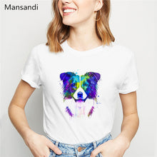 Load image into Gallery viewer, watercolor Jack russell terrier animal printed t shirt women clothes 2019 harajuku shirt Dog Lovers funny tshirt femme t-shirt
