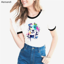 Load image into Gallery viewer, watercolor Jack russell terrier animal printed t shirt women clothes 2019 harajuku shirt Dog Lovers funny tshirt femme t-shirt
