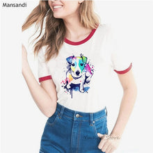 Load image into Gallery viewer, watercolor Jack russell terrier animal printed t shirt women clothes 2019 harajuku shirt Dog Lovers funny tshirt femme t-shirt
