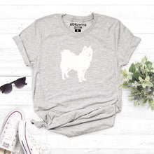 Load image into Gallery viewer, HarajukuFunny cute Samoyed print Harajuku cotton t shirt for women dog lover Graphic Tees summer tops hipster plus size
