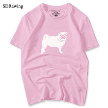 Load image into Gallery viewer, Funny cute Pug dog print cotton t shirt for women dog lover girlfriend Graphic Tees summer casual tops plus size
