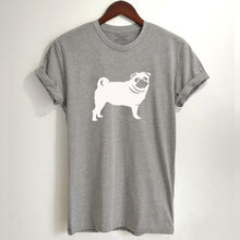 Load image into Gallery viewer, Funny cute Pug dog print cotton t shirt for women dog lover girlfriend Graphic Tees summer casual tops plus size
