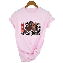 Load image into Gallery viewer, For The Love of The Game Football Printing Tshirt Women Tops Summer Casual Short Sleeve T Shirt Woman Clothes Femme 2020
