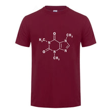 Load image into Gallery viewer, The   Sheldon  Caffeine Molecular Formula Science Chemistry T-shirt Men Summer Short Sleeve Cotton T Shirt
