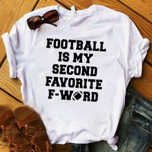 Load image into Gallery viewer, Women Football Baseball Love T Womens Graphic Top Tshirt Female Tee Shirt Femme Korean Harajuku Kawaii Ladies Clothes T-shirt
