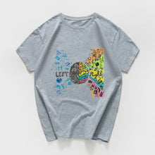 Load image into Gallery viewer, left Brain right brain Sarcastic Graphic novelty T-Shirt men Science Biology streetwear Math Physics Funny Tshirt men clothes
