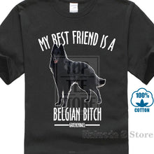 Load image into Gallery viewer, 100% cotton men t shirt women T-Shirt Belgian Shepherd T Shirt Dog Lover Breed Black Best Friend Bitch Groenendael New
