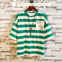 Load image into Gallery viewer, Men's Cotton Fashion T-shirt Mens Summer Striped Tshirts 5XL Casual Funny T Shirt Tees Man Oversized Tee Shirts Male Streetwear
