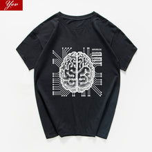 Load image into Gallery viewer, new science and technology Graphic funny tshirt men ai Artificial intelligence brain t shirt streetwear vintage hip hop Hipster

