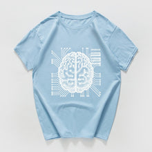 Load image into Gallery viewer, new science and technology Graphic funny tshirt men ai Artificial intelligence brain t shirt streetwear vintage hip hop Hipster

