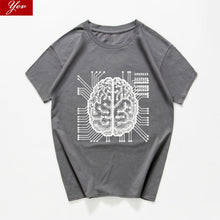 Load image into Gallery viewer, new science and technology Graphic funny tshirt men ai Artificial intelligence brain t shirt streetwear vintage hip hop Hipster

