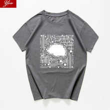 Load image into Gallery viewer, new science and technology Graphic funny tshirt men ai Artificial intelligence brain t shirt streetwear vintage hip hop Hipster
