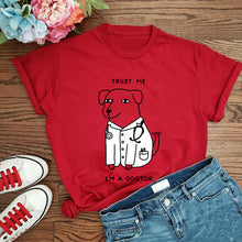 Load image into Gallery viewer, Funny Design Shirt Trust Me I'm A Dogtor Humor Tshirt for Dog Lovers Gift T-shirt Top Tees Oversize Available
