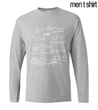 Load image into Gallery viewer, for adult science t shirt Teen Math formula men long sleeve t-shirt 2019 new style spring 100% cotton high quality top tees

