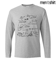 Load image into Gallery viewer, for adult science t shirt Teen Math formula men long sleeve t-shirt 2019 new style spring 100% cotton high quality top tees
