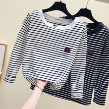 Load image into Gallery viewer, gkfnmt Casual Women T-Shirt Long Sleeve Korean Style Slim Basic Cotton Tshirt Top Womens Clothing Autumn Winter T Shirt Femme
