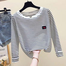Load image into Gallery viewer, gkfnmt Casual Women T-Shirt Long Sleeve Korean Style Slim Basic Cotton Tshirt Top Womens Clothing Autumn Winter T Shirt Femme
