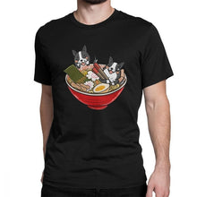 Load image into Gallery viewer, Border Collie Japanese Ramen Kawaii Tshirt for Men Dogs Lover Pet Collies Dog Cotton T Shirt Oversized
