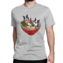 Load image into Gallery viewer, Border Collie Japanese Ramen Kawaii Tshirt for Men Dogs Lover Pet Collies Dog Cotton T Shirt Oversized

