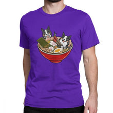 Load image into Gallery viewer, Border Collie Japanese Ramen Kawaii Tshirt for Men Dogs Lover Pet Collies Dog Cotton T Shirt Oversized

