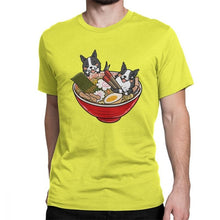 Load image into Gallery viewer, Border Collie Japanese Ramen Kawaii Tshirt for Men Dogs Lover Pet Collies Dog Cotton T Shirt Oversized
