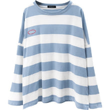 Load image into Gallery viewer, Autumn Women Striped T-shirt Long Sleeve Female Loose Korean Style Tops Basic Casual Bottoming TShirts
