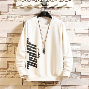 Autumn Spring 2020 Hoodie Sweatshirt Mens Black White Hip Hop Punk Pullover Streetwear Casual Fashion Clothes Plus OVERSize 5XL