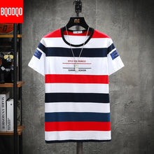 Load image into Gallery viewer, Men's Cotton Fashion T-shirt Mens Summer Funny Streetwear Tshirts 5XL  Casual Striped T shirt Tee Man 6XL Oversized Tops &amp; Tees
