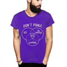 Load image into Gallery viewer, New Design Don't Panic T-shirt Science Fiction 42 Hitchhikers Guide To The Galaxy Stylish T Shirt
