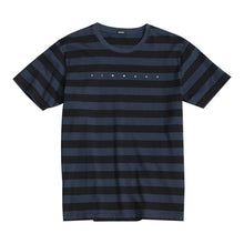 Load image into Gallery viewer, SIMWOOD 2020 summer new striped t-shirt men fashion letter embroidered 100% cotton 210g texture fabric breathable tops tshirt
