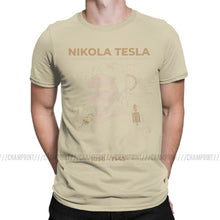 Load image into Gallery viewer, Nikola Tesla Men T Shirts Scientists Subject Inventor Physics Science Tees Short Sleeve T-Shirts 100% Cotton Party Tops
