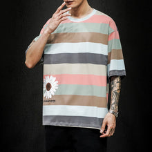 Load image into Gallery viewer, Men's Cotton Fashion T-shirt Funny Mens Summer Striped Tshirts 5XL Casual T Shirt For Man Male Oversized Tee Shirts Streetwear
