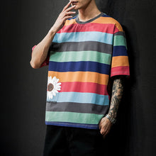 Load image into Gallery viewer, Men's Cotton Fashion T-shirt Funny Mens Summer Striped Tshirts 5XL Casual T Shirt For Man Male Oversized Tee Shirts Streetwear

