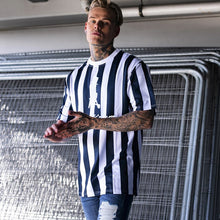 Load image into Gallery viewer, New Hip Hop Men Tshirt Summer O-neck T Shirt Men Street Wear Casual Striped Shirt Football Polyester Top Tees
