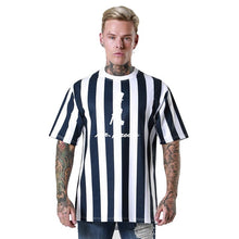 Load image into Gallery viewer, New Hip Hop Men Tshirt Summer O-neck T Shirt Men Street Wear Casual Striped Shirt Football Polyester Top Tees

