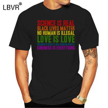 Load image into Gallery viewer, 2019 Printed Men T Shirt Cotton Short Sleeve  Science Is Real Black Lives Matter T Shirt  Women tshirt
