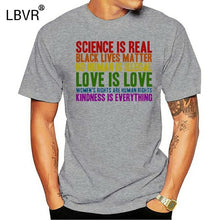 Load image into Gallery viewer, 2019 Printed Men T Shirt Cotton Short Sleeve  Science Is Real Black Lives Matter T Shirt  Women tshirt
