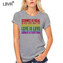 Load image into Gallery viewer, 2019 Printed Men T Shirt Cotton Short Sleeve  Science Is Real Black Lives Matter T Shirt  Women tshirt
